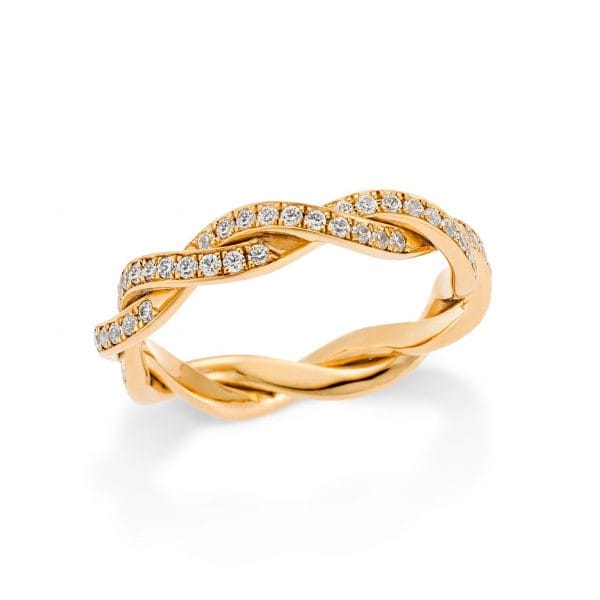 1 Full diamond twist eternity ring - Image 1
