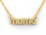 Diamond mama gold necklace