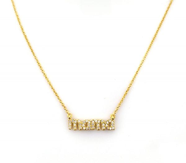 Diamond mama gold necklace - Image 2