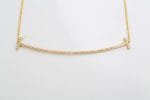Large diamond smile gold necklace - Image 5