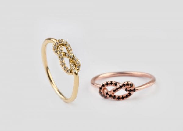 23 diamond knot gold ring, RN235-1 - Image 7