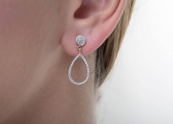 1 Diamond dangle long earrings - Image 1