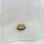 Solid gold diamond cufflinks - Image 6