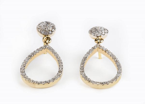 4 Diamond dangle long earrings - Image 4