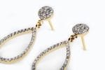 Diamond dangle long earrings - Image 5