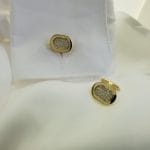 Solid gold diamond cufflinks - Image 7