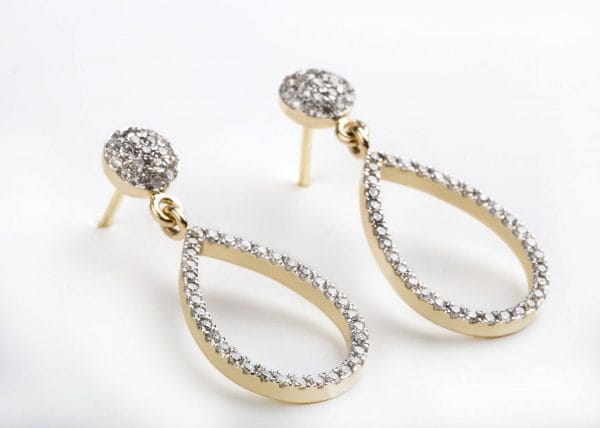 6 Diamond dangle long earrings - Image 6