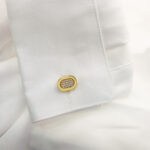 Solid gold diamond cufflinks - Image 5