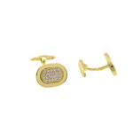 Solid gold diamond cufflinks - Image 2
