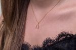 Diamond wishbone gold necklace - Image 3