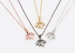 Lotus diamond gold necklace - Image 2