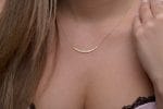 Diamond smile bar necklace - Image 2
