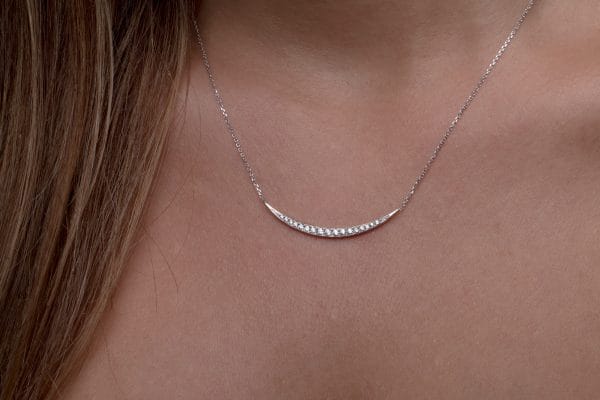 Diamond smile bar necklace - Image 3