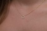 Diamond horseshoe gold necklace - Image 4