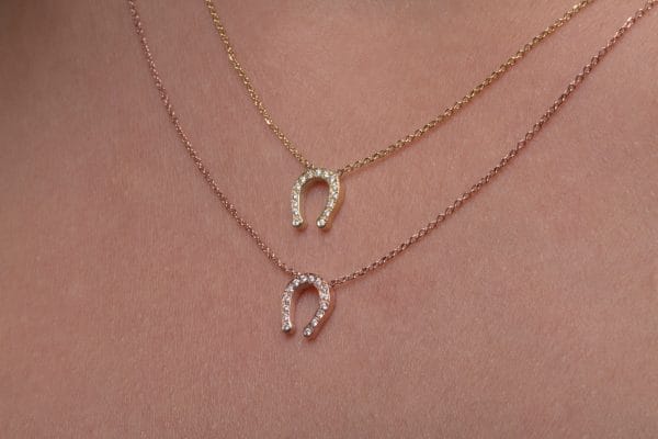 XRI_6003 Diamond horseshoe gold necklace - Image 6