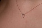 Diamond horseshoe gold necklace - Image 8