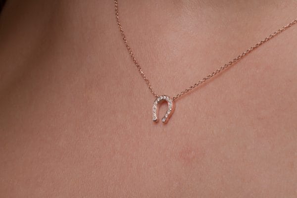 XRI_6012 Diamond horseshoe gold necklace - Image 8
