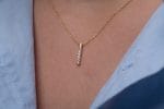 Cylindrical diamond bar necklace - Image 7