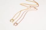 Diamond horseshoe gold necklace - Image 10