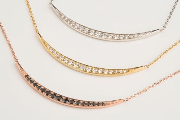 Diamond smile bar necklace - Image 7