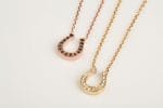 Diamond reversed horseshoe necklace