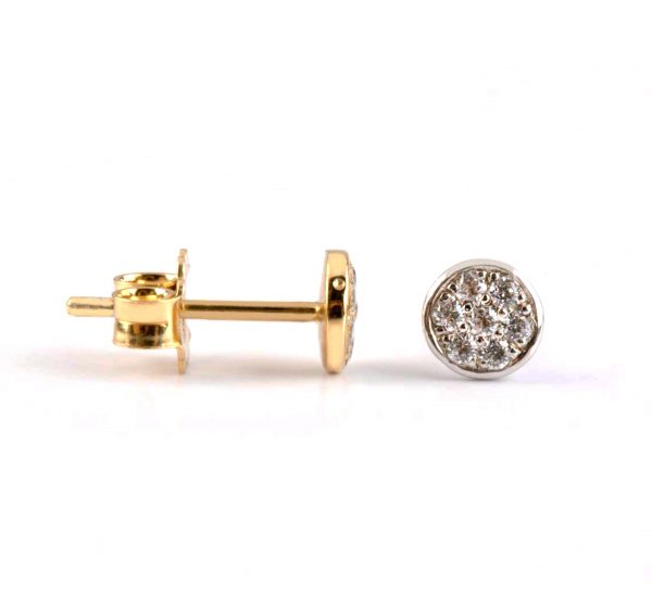 Diamond disk earrings