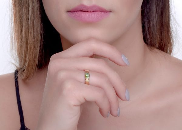 Oval gem gold ring - Image 4