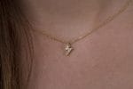 Small diamond lightning gold necklace - Image 2