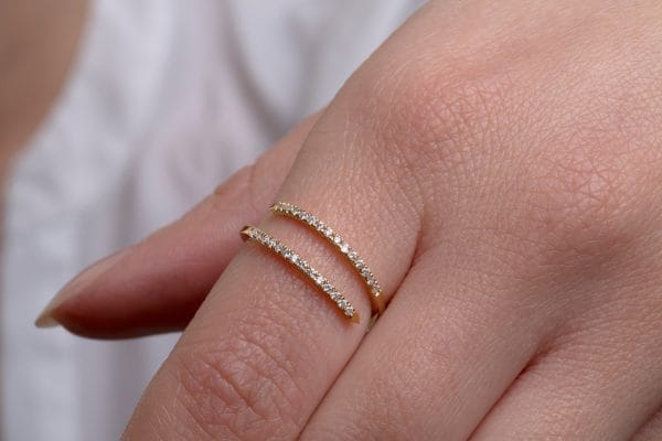 Diamond double wire ring - Image 3