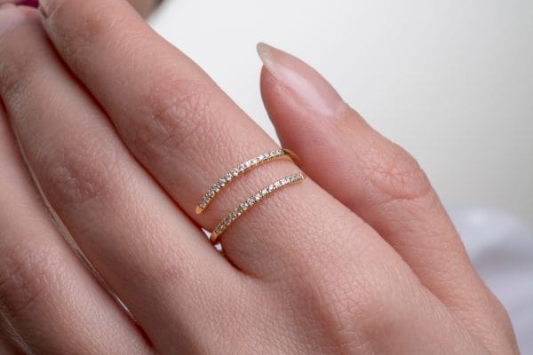 Diamond double wire ring - Image 4