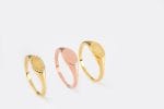 Small oval signet gold ring, RN300 - Image 6