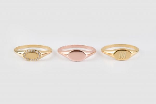 XRI_1304 Small oval signet gold ring, RN300 - Image 5