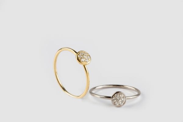 XRI_1352 Diamond disk gold ring - Image 1