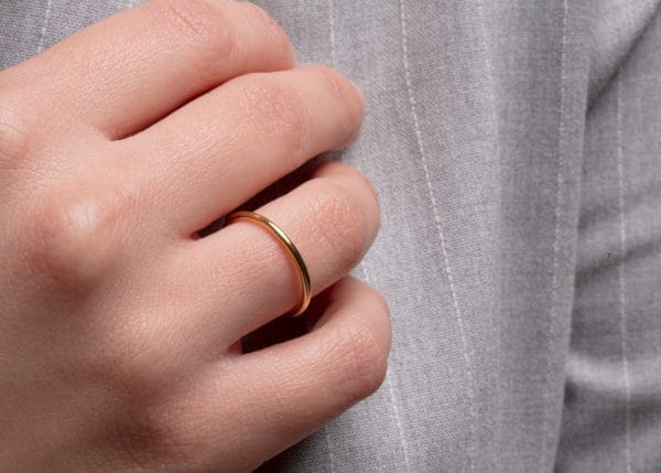 XRI_1462 Thin solid gold band 1.25mm - Image 1