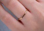 Τhin five diamond gold ring, 1.25mm - Image 2