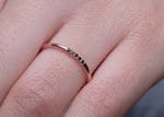 Τhin five diamond gold ring, 1.25mm - Image 4