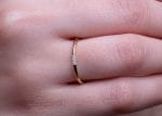 Τhin three diamond gold ring, 1.25mm - Image 7