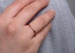 Τhin five diamond gold ring, 1.25mm - Image 10