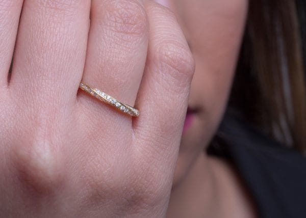 XRI_1810 Full diamond mobius ring, RN130 - Image 4