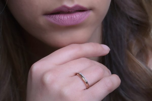 XRI_2072 Trinity diamond gold ring - Image 3