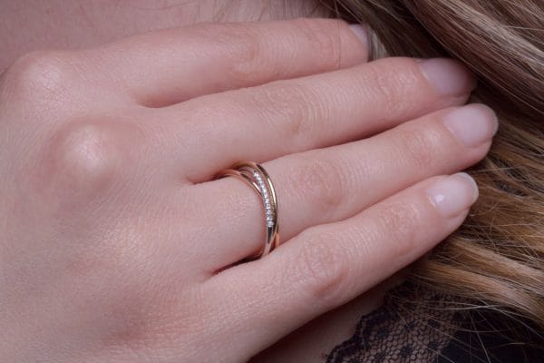 XRI_2079 Trinity diamond gold ring - Image 5