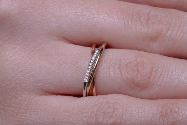 XRI_2083 Trinity diamond gold ring - Image 6