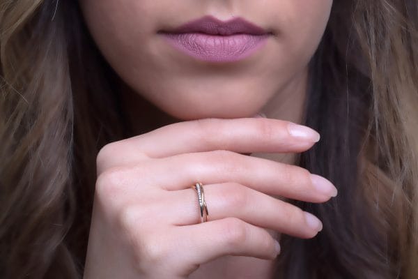 XRI_2086 Trinity diamond gold ring - Image 2