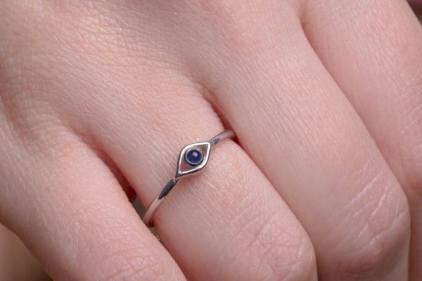XRI_2111 Gem evil eye gold ring - Image 5