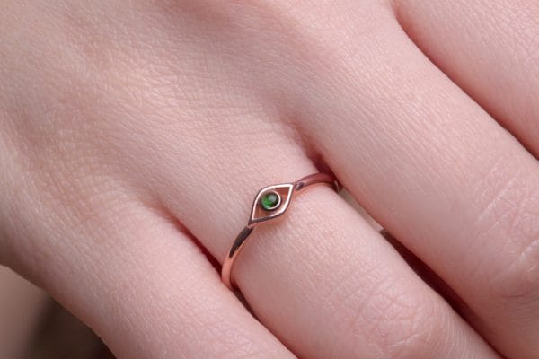 XRI_2120 Gem evil eye gold ring - Image 7