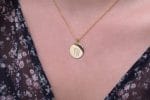 Zodiac symbol gold disk necklace - Image 10