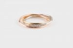 Trinity diamond gold ring