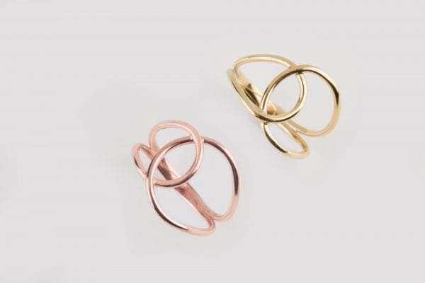 XRI_2400 Wire statement gold ring - Image 1