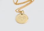 Zodiac symbol gold disk necklace - Image 12