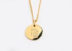 Zodiac symbol gold disk necklace - Image 14